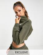 The North Face 1/4 Zip Fleece In Khaki Exclusive At Asos-green