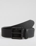Asos Design Faux Leather Wide Belt With Black Coated Buckle
