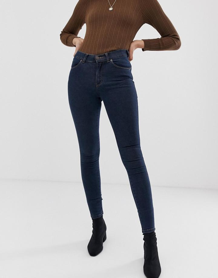 Dr Denim Lexy Mid Rise Second Skin Super Skinny Jeans-blue