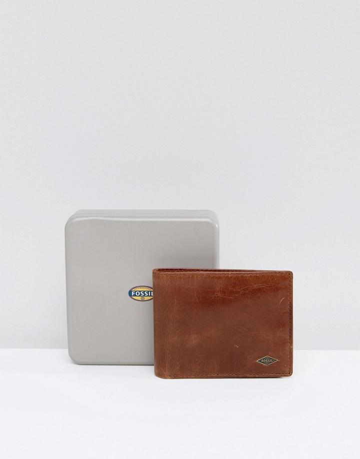 Fossil Ryan Bifold Wallet In Leather With Rfid - Brown
