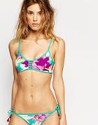 Seafolly Tank Bikini Top In Full Bloom Print - Peppermint