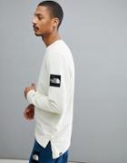 The North Face Fine 2 Long Sleeve Top In Off White - White