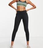 South Beach Recycled Polyester Scallop Edge Leggings In Black