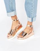 Asos Tierney Wedge Sandals - Gold
