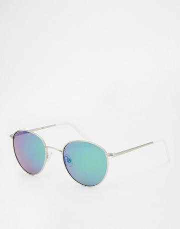 Polaroid Round Sunglasses - Silver