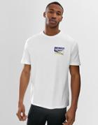 Bershka T-shirt With Chest And Back Print In White - White