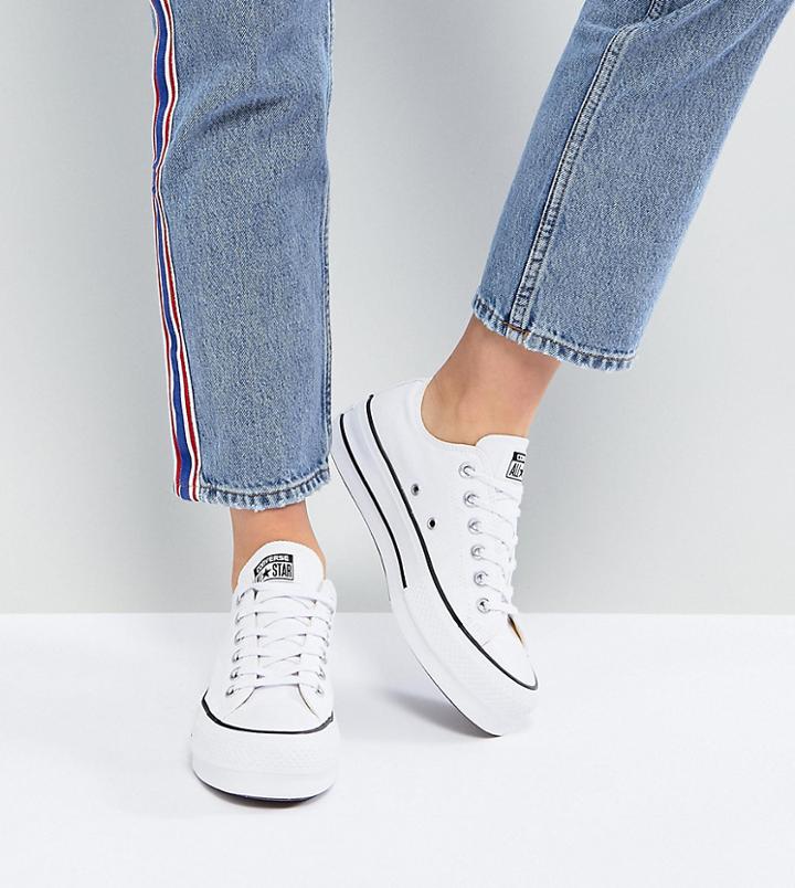 Converse Chuck Taylor Ox Platform White Sneakers
