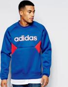 Adidas Originals Retro Sweatshirt In Scuba Aj7376 - Blue