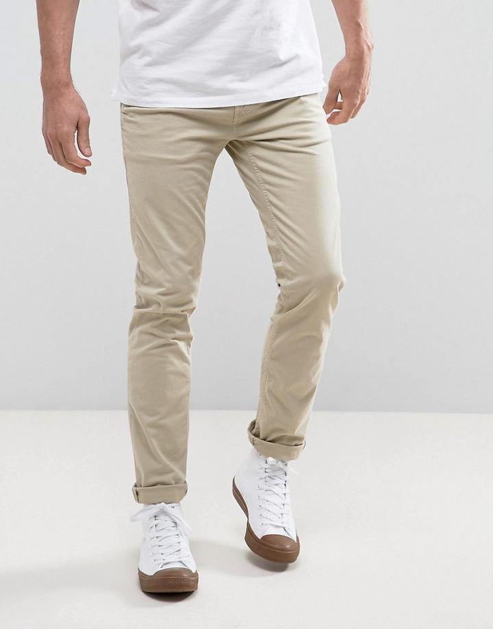 Nudie Jeans Co Slim Adam Chino Sand - Beige