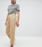 Asos Design Canvas Cargo Pants In Sand - Clear