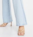 Asos Design Wide Fit Hattie Mid-heeled Mule Sandals In Daisy Print-multi