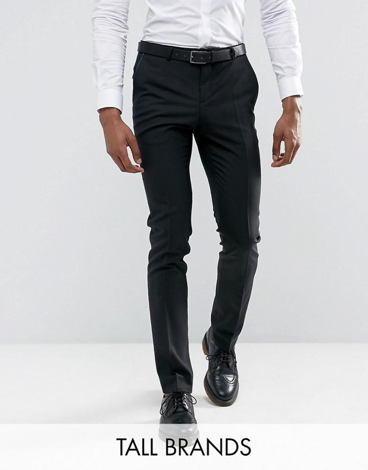 Noose & Monkey Tall Super Skinny Tuxedo Pants - Black