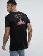 Asos Relaxed T-shirt With Volcano Embroidery - Black