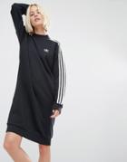 Adidas Originals Three Stripe Sweatshirt Dress - Black