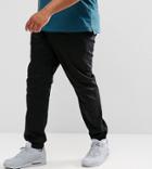 Asos Plus Slim Woven Joggers In Black - Black