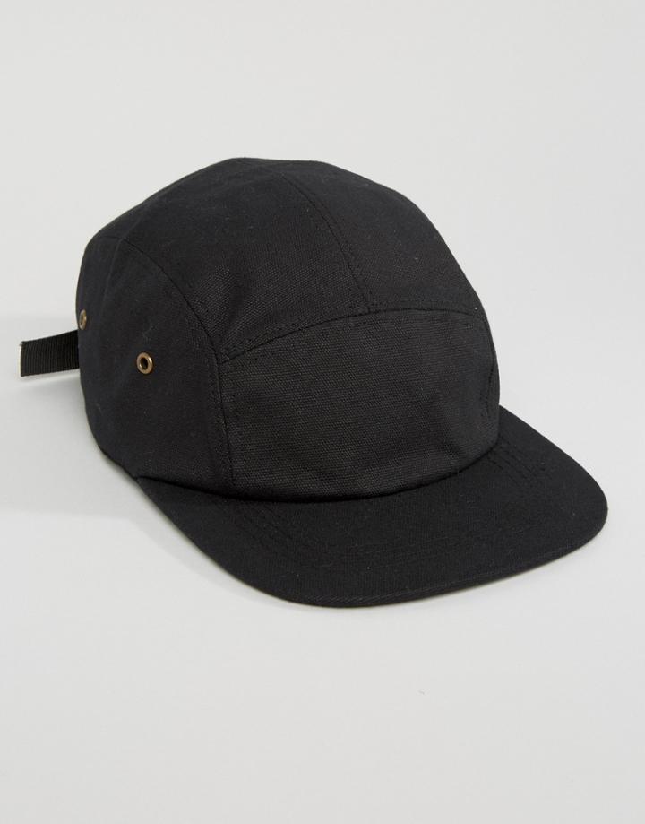 7x 5 Pannel Cap - Black