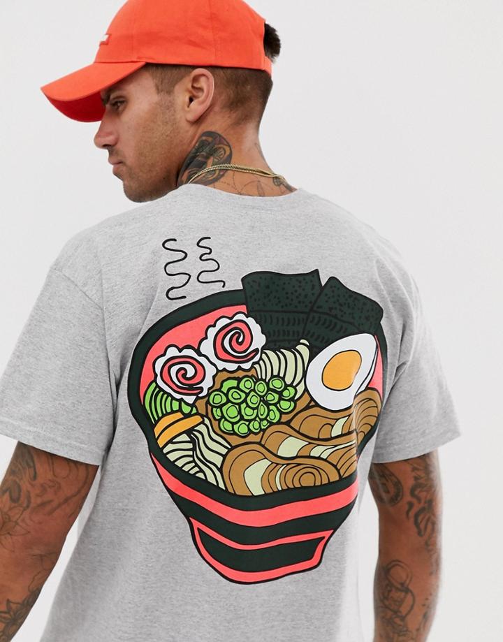 New Love Club Pho Back Print T-shirt In Oversized - Gray