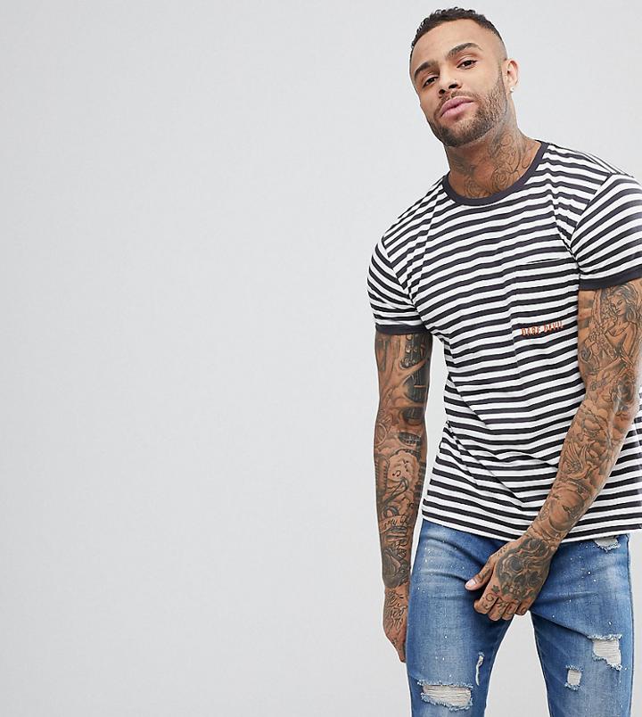 Brooklyn Supply Co Striped Dare Devil Pocket T-shirt - White