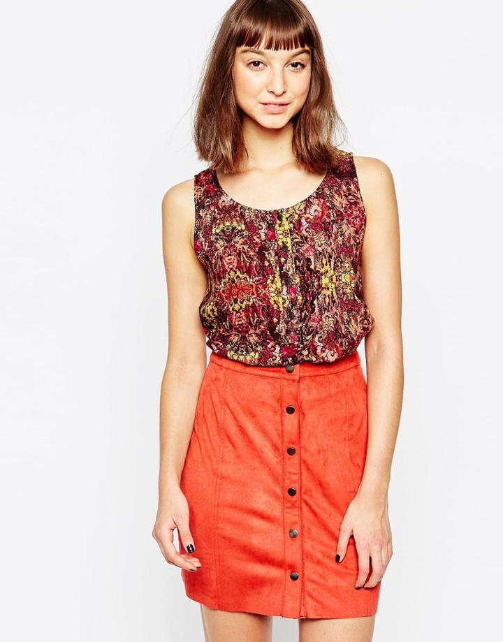 Minimum Floral Tank - 999 Black