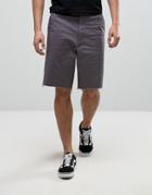 Asos Wide Leg Shorts With Raw Edge In Soft Purple - Gray