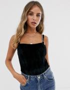 Emory Park Cami Body With Chain Straps-black