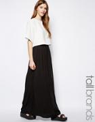 New Look Tall Drawstring Waist Maxi Skirt - Black
