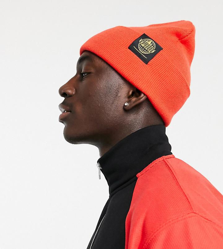 Topman Exclusive @ Asos Beanie With Logo In Red