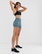 Asos 4505 Training Booty Short In Animal Print-multi