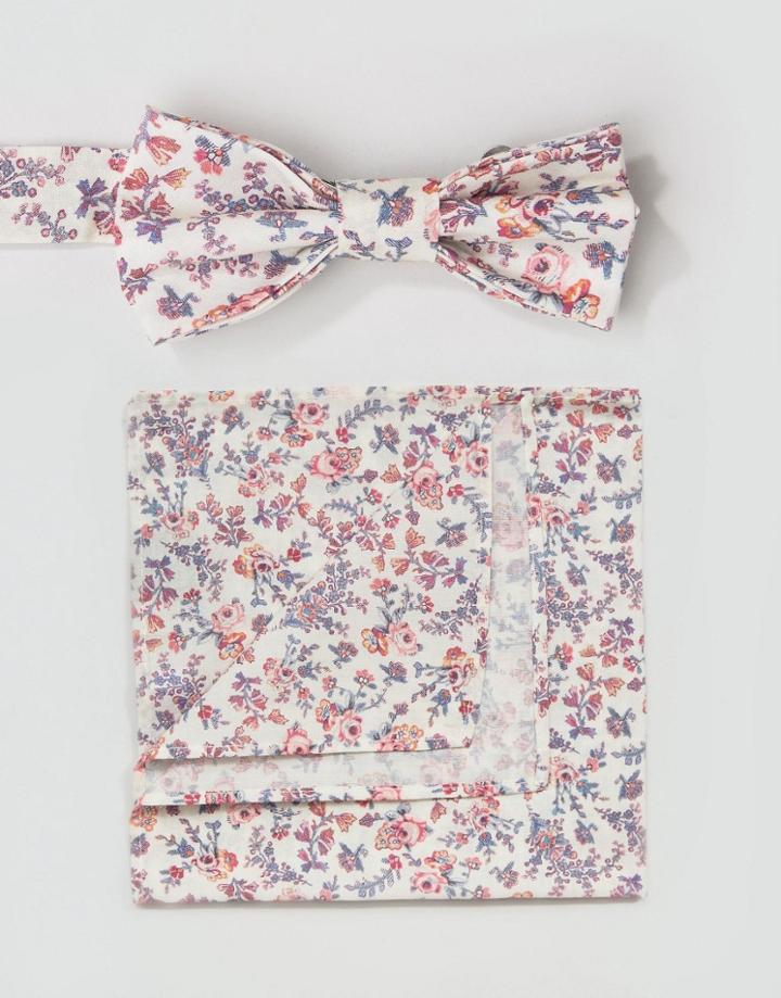 Gianni Feraud Liberty Print Sea Rose Pocket Square - Pink