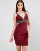 Tfnc Embellished Detail Strappy Dress - Red