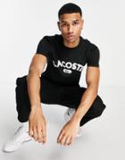 Lacoste Arched Bold Logo T-shirt In Black