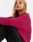 Cotton: On Archy Cropped Knit Sweater-pink
