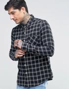 Another Influence Checked Flannel Shirt - Black
