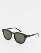 Han Kjobenhavn Timeless Round Sunglasses In Black - Black