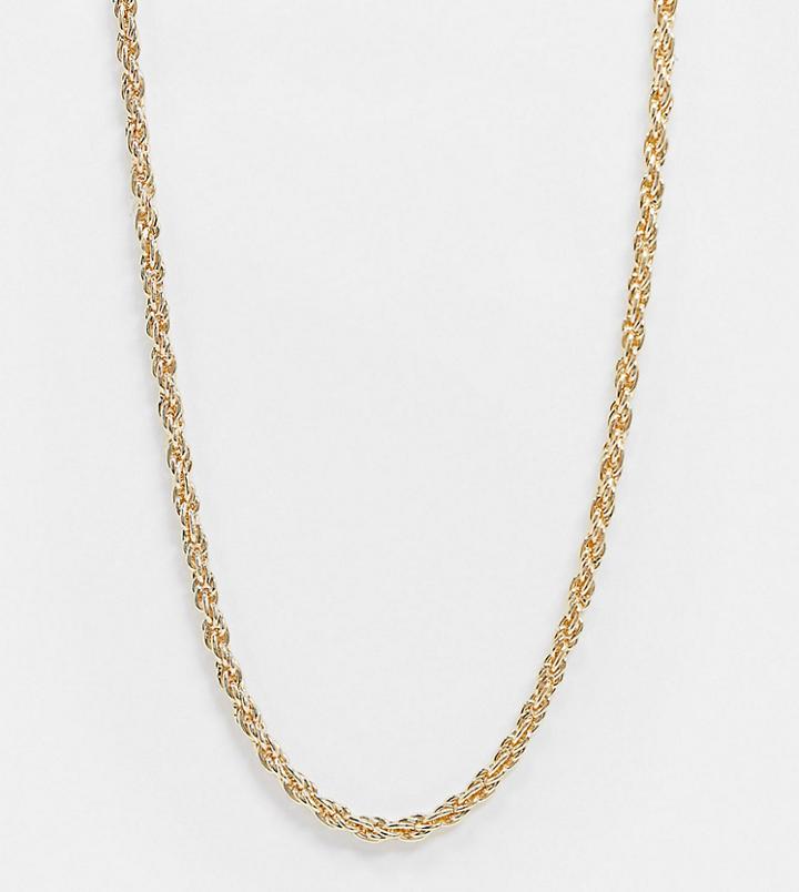 Designb London Exclusive Necklace In Twisted Gold Chain