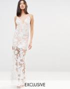 Club L Cami Strap Floral Sequin Fishtail Backless Maxi Dress