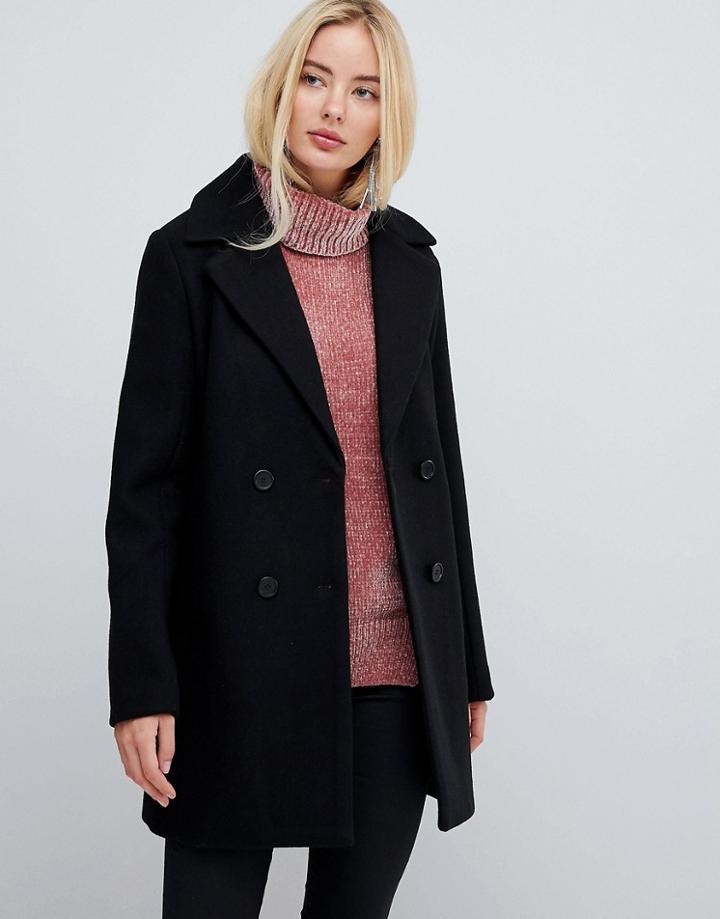 Fashion Union Smart Coat - Black