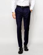 Vito Super Skinny Suit Pants With Stretch - Navy