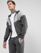 Another Influence Paneled Hoodie - Gray