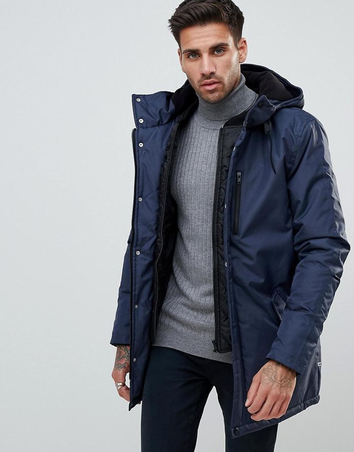 Kronstadt Hooded Coat - Navy