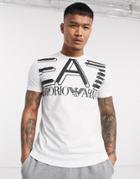 Armani Ea7 Core Id Large Logo T-shirt In White