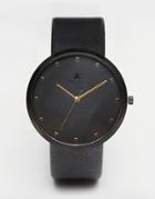 Asos Watch In Black With Gold Highlights - Black