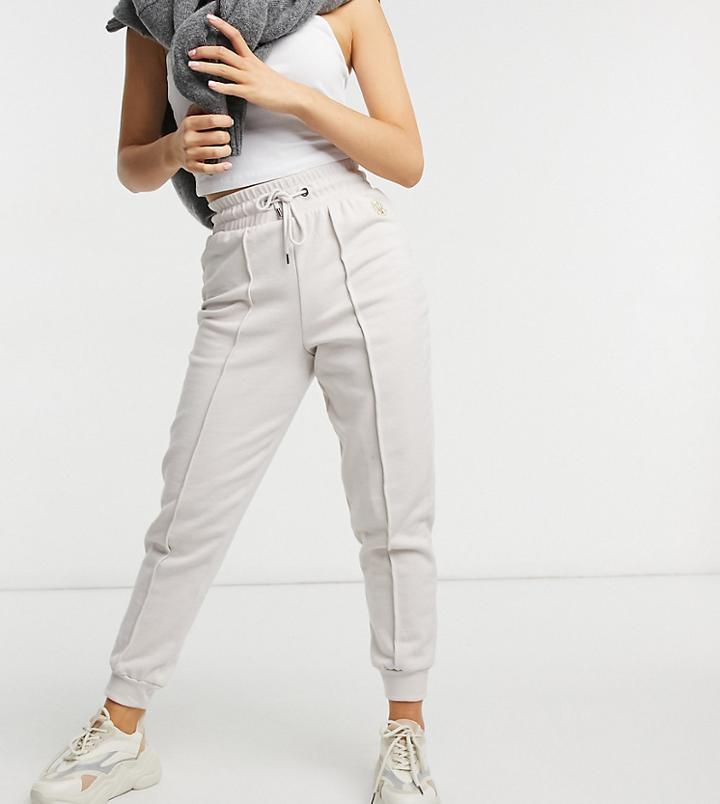 River Island Petite Seam Detail Sweatpants In Mink Pink