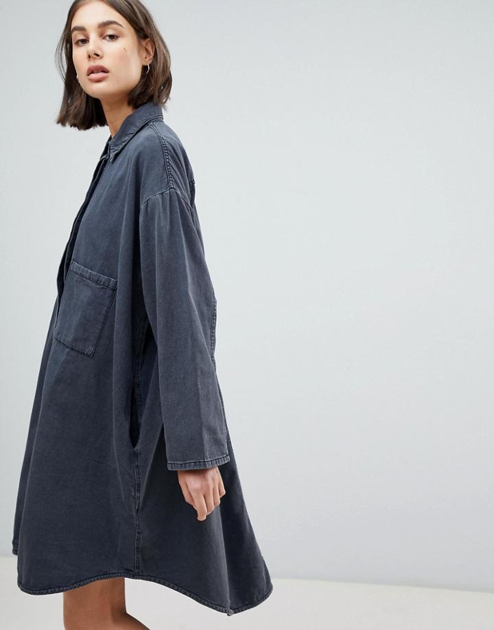 Waven Sigvor Shirt Dress - Black