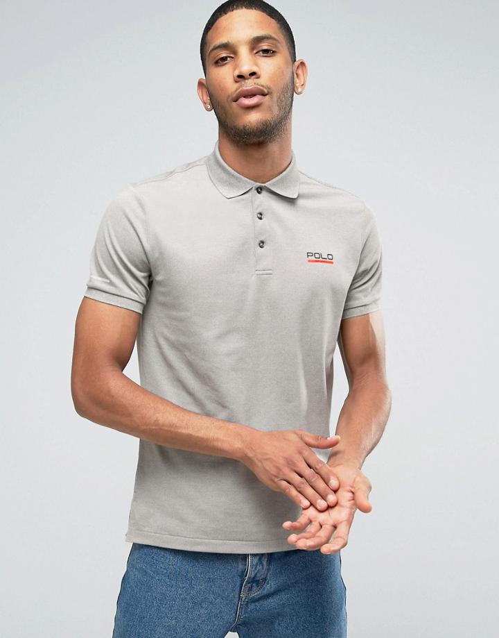 Polo Sport By Ralph Lauren Logo Pique Polo Regular Fit In Grey - Gray