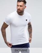 Good For Nothing Muscle T-shirt In White With Chest Logo - White