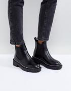 Raid Adelina Black Studded Chelsea Boots - Black