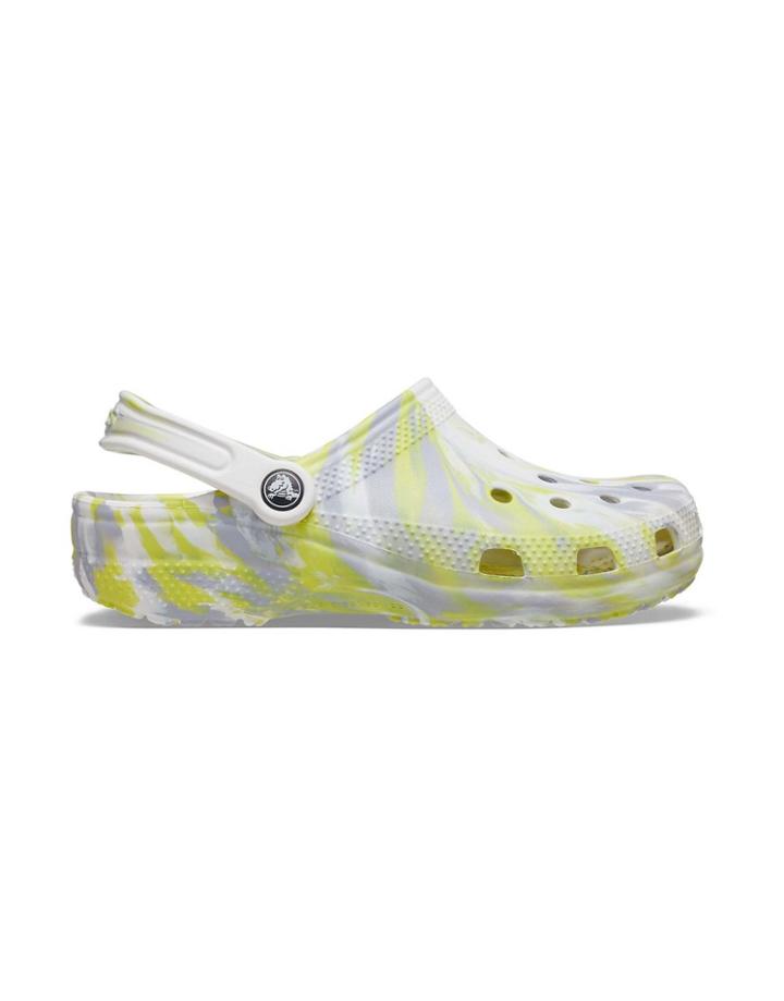 Crocs Classic Clogs In Yellow Marble