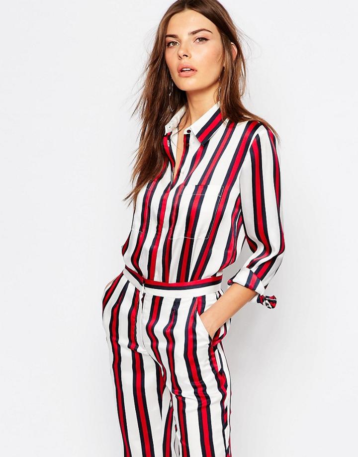 Finders Keepers Stripe Shirt - Burgundy Stripe