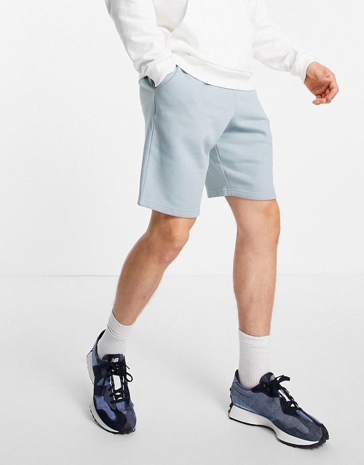 New Look Jersey Shorts In Blue-blues